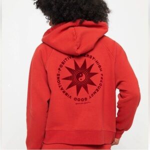 Spiritual Gangster Yin Yang Star Everyday Zip Hoodie Women’s Sz Med NWT $148